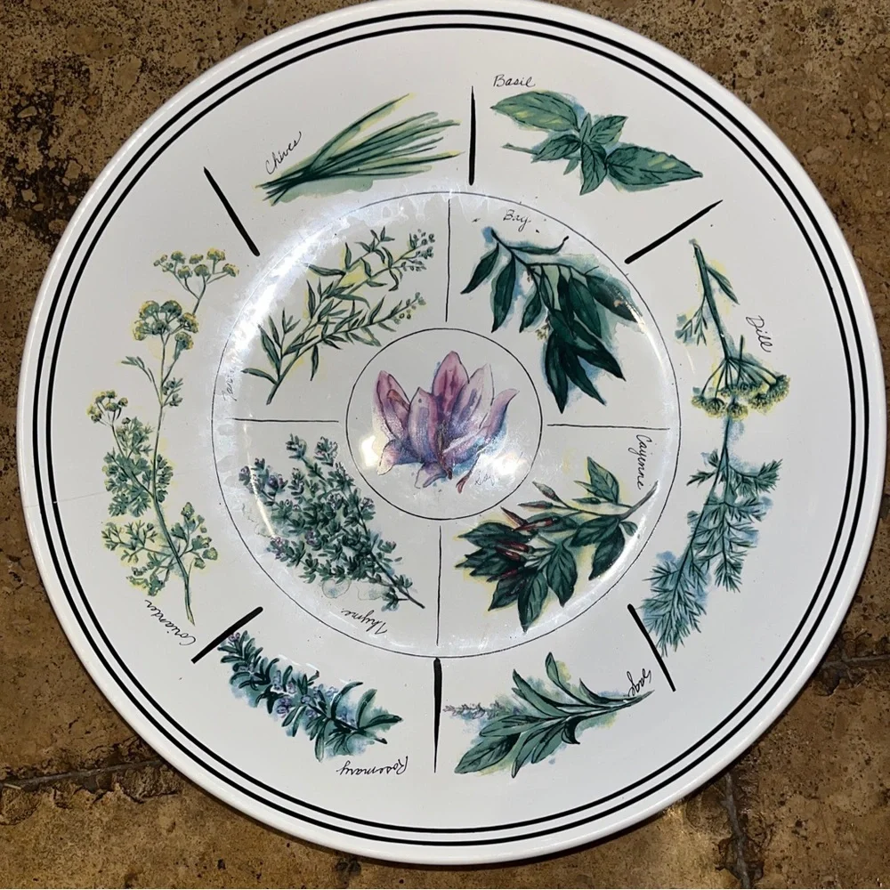 Williams Sonoma large bowl covered in Herbs
